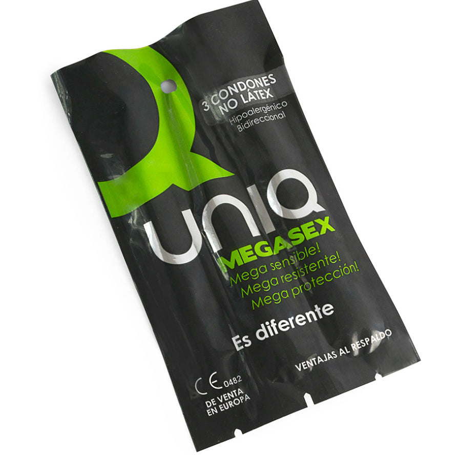 UNIQ - MEGASEX LATEX FREE SENSITIVE CONDOMS 3 UNITS Kondome diskret online kaufen