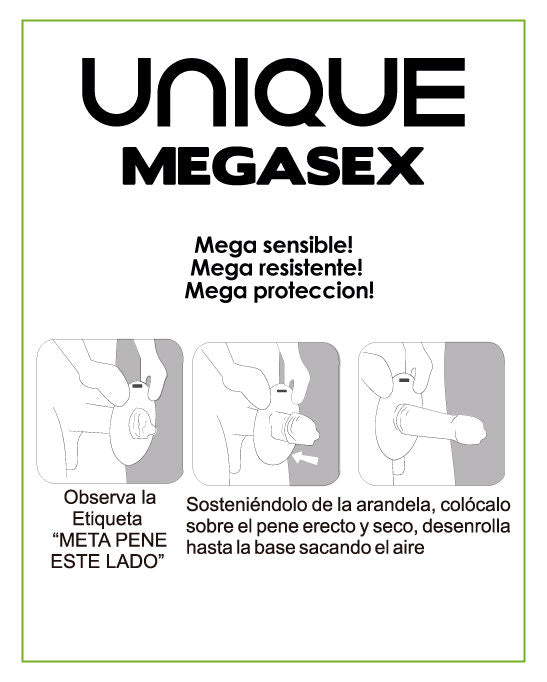 UNIQ - MEGASEX LATEX FREE SENSITIVE CONDOMS 3 UNITS für Schutz und angenehmes Gefühl