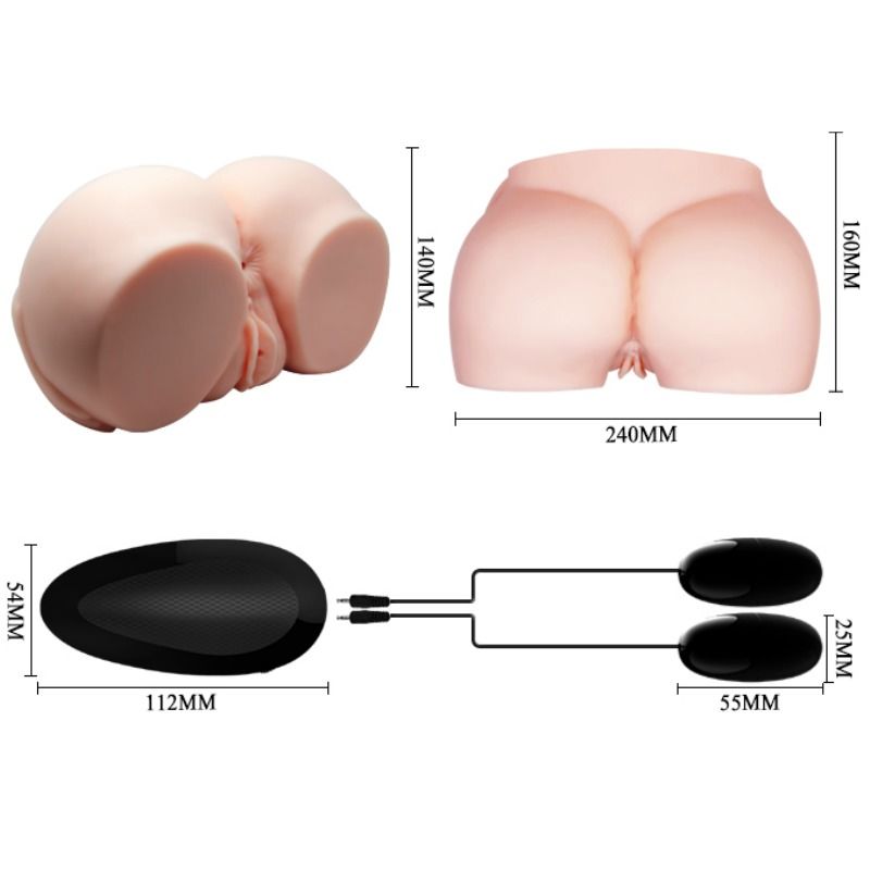 CRAZY BULL - REALISTISCHE VAGINA UND ANUS MIT VIBRATION – automatischer Masturbator Bild 8