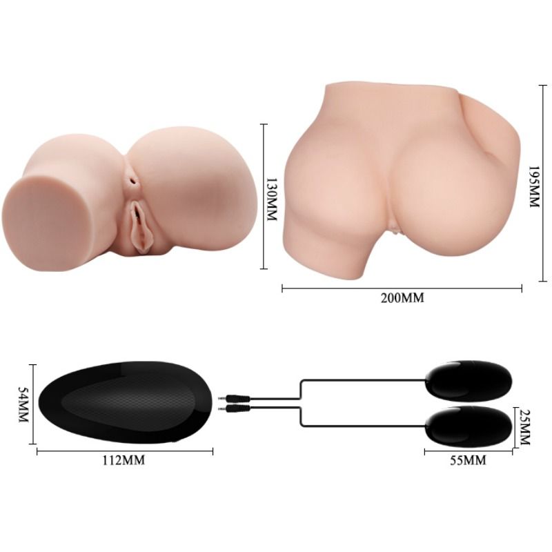 CRAZY BULL - HINTERN MIT REALISTISCHER VAGINA UND ANUS UND VIBRATION – automatischer Masturbator Bild 10