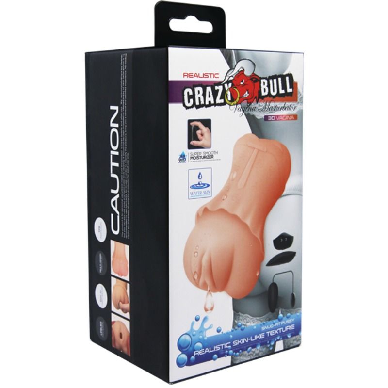 CRAZY BULL - WATER SKIN VAGINA MASTURBADOR MIT VIBRIERENDER BULLET 2 hochwertiges Intimtoy