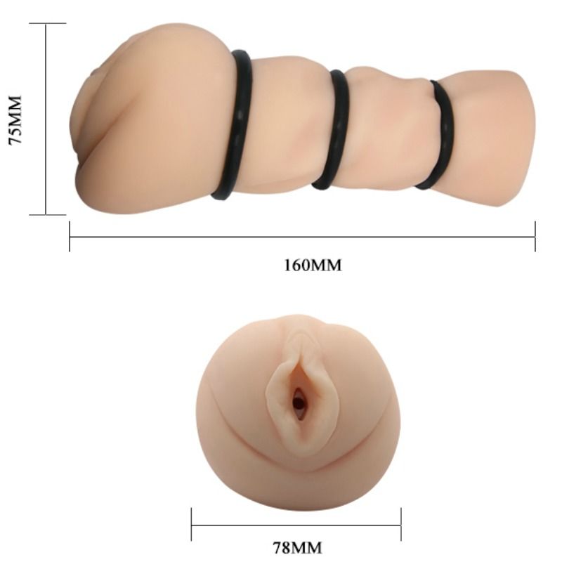 CRAZY BULL - VAGINA MASTURBATOR MIT RINGEN hochwertiges Intimtoy