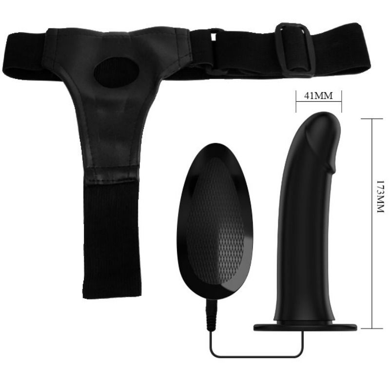PRETTY LOVE - VITO STRAP-ON MIT HOHLDILDO UND VIBRATION 17.3 CM hochwertiges Intimtoy