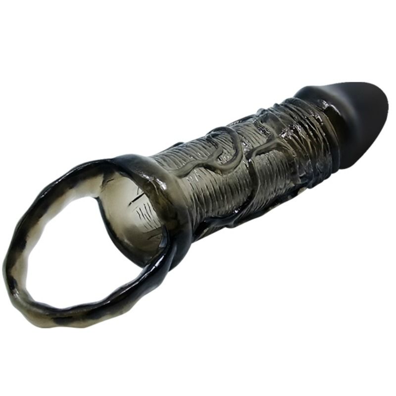 BAILE - PENIS EXTENDER COVER MIT GURT FÜR HODEN SCHWARZ 13.5 CM – Penis-Extender Bild 3
