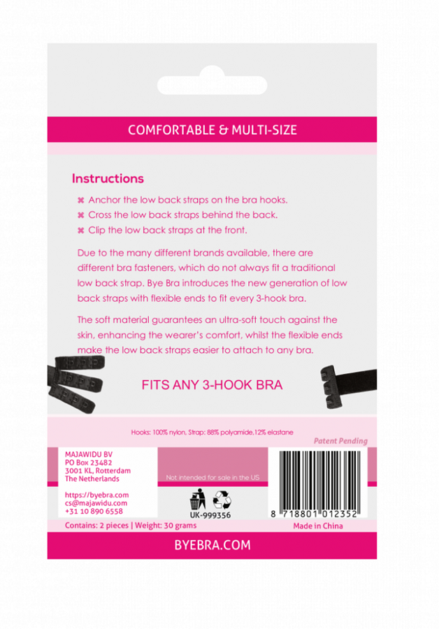 BYE-BRA - BH ADAPTER MIT OFFENEM RÜCKEN SCHWARZ & WEISS Detailansicht bei Secret Pulse