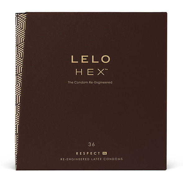 LELO HEX Respect XL Kondome 36er-Pack – 58 mm Nennweite, ultradünn & geschmiert für Schutz und angenehmes Gefühl