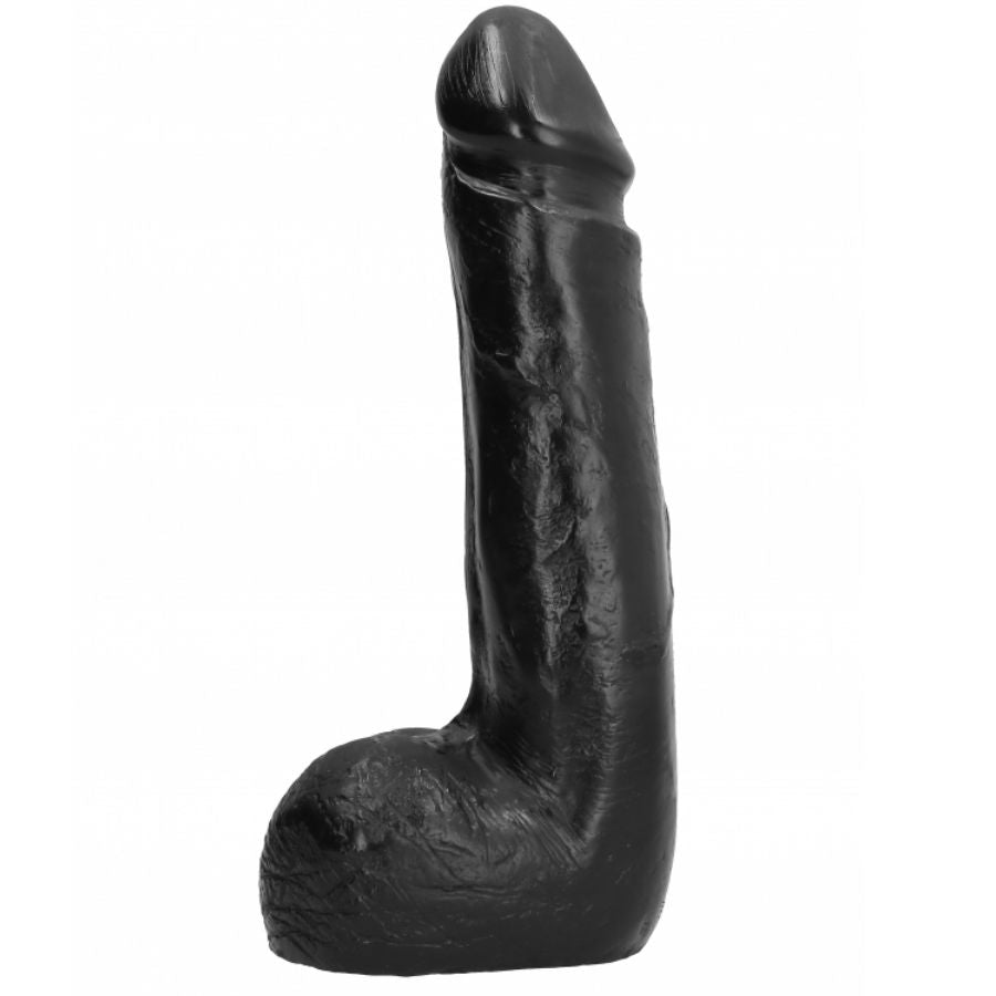 ALL BLACK - WEICHER SCHWARZER REALISTISCHER DILDO 20 CM Produktansicht und Details