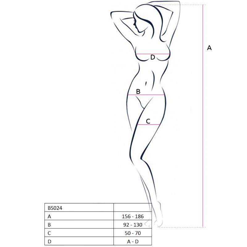 PASSION - WOMAN BS024 BODYSTOCKING SCHWARZ EINE GRÖSSE Dessous-Body diskret online kaufen