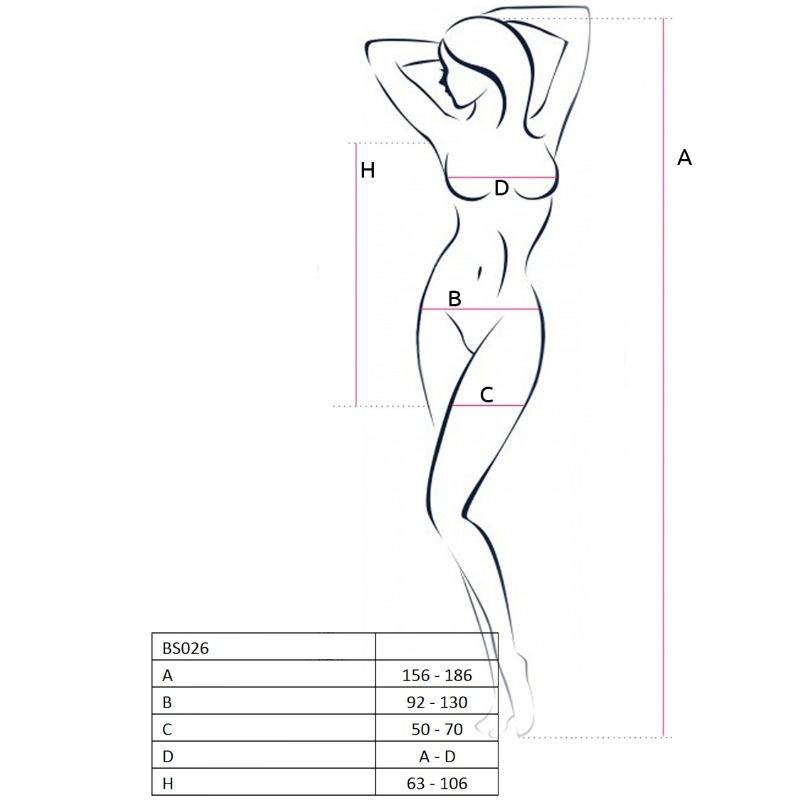 PASSION - WOMAN BS026 SCHWARZER KLEIDERSTIL BODYSTOCKING, EINE GRÖSSE Detailansicht bei Secret Pulse