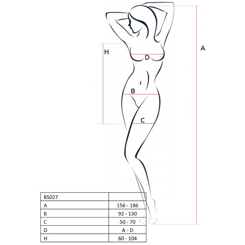 PASSION - WOMAN BS027 BODYSTOCKING ROTER KLEIDSTIL, EINE GRÖSSE Detailansicht bei Secret Pulse