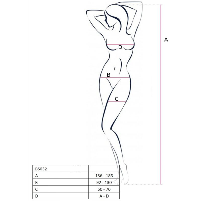 PASSION - WOMAN BS032 BODYSTOCKING SCHWARZ EINE GRÖSSE Dessous-Body diskret online kaufen