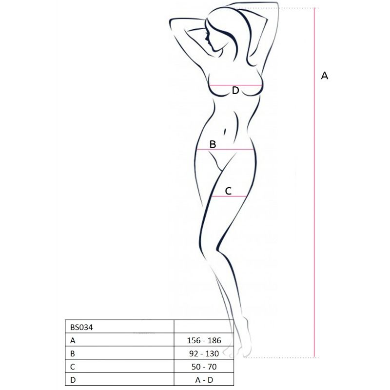 PASSION - WOMAN BS034 BODYSTOCKING SCHWARZ EINE GRÖSSE Dessous-Body diskret online kaufen
