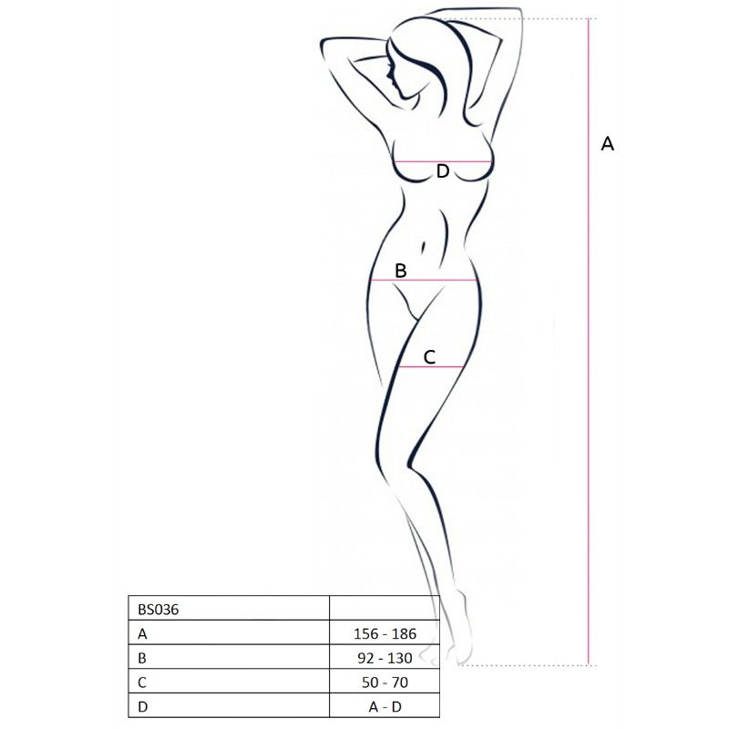 PASSION - WOMAN BS036 WEISSER BODYSTOCKING, EINE GRÖSSE Detailansicht bei Secret Pulse