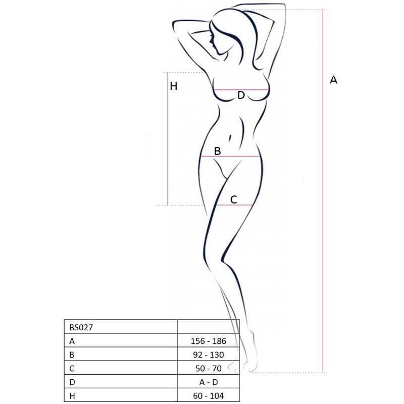 PASSION - WOMAN BS027 SCHWARZES KLEIDERBodystocking, Einheitsgröße Dessous-Body diskret online kaufen
