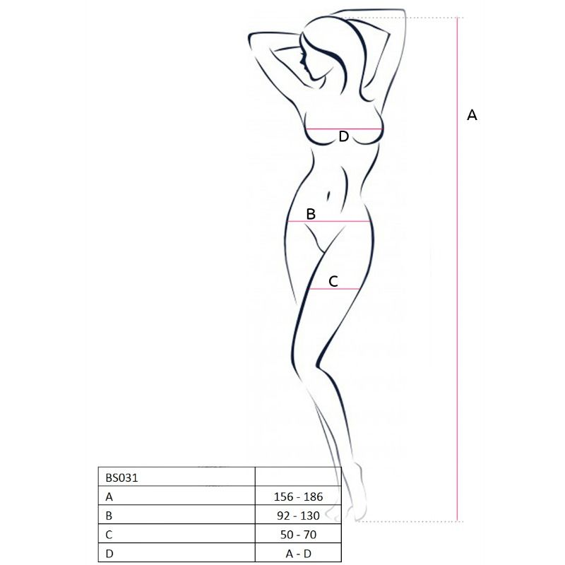 PASSION - WOMAN BS031 BODYSTOCKING SCHWARZ EINE GRÖSSE Dessous-Body diskret online kaufen