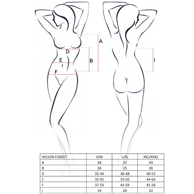 PASSION - WOMAN HELLEN SCHWARZES KORSETT GRÖSSE L/XL – Dessous Bild 2