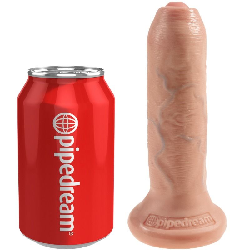 KING COCK - REALISTISCHER DILDO UNGESCHNITTENES FLEISCH 15 CM für sinnliche und diskrete Momente