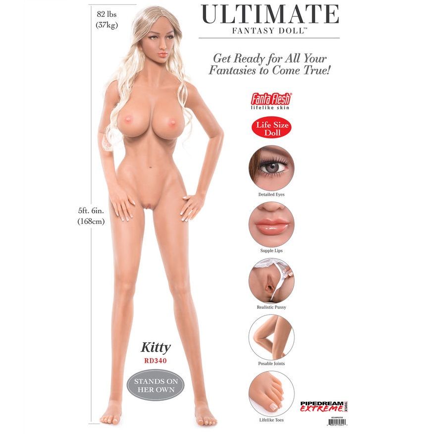 Ultimate Fantasy Puppe Blondine – Realistische Liebespuppe 1,63 m – Erotik-Zubehör Bild 13