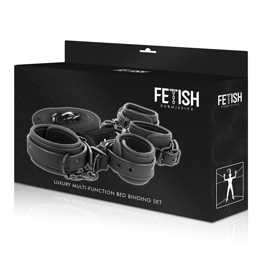 FETISH SUBMISSIVE - SET AUS HANDSCHELLEN UND KRAWATTEN MIT NOPRENE-FUTTER für sinnliche Momente