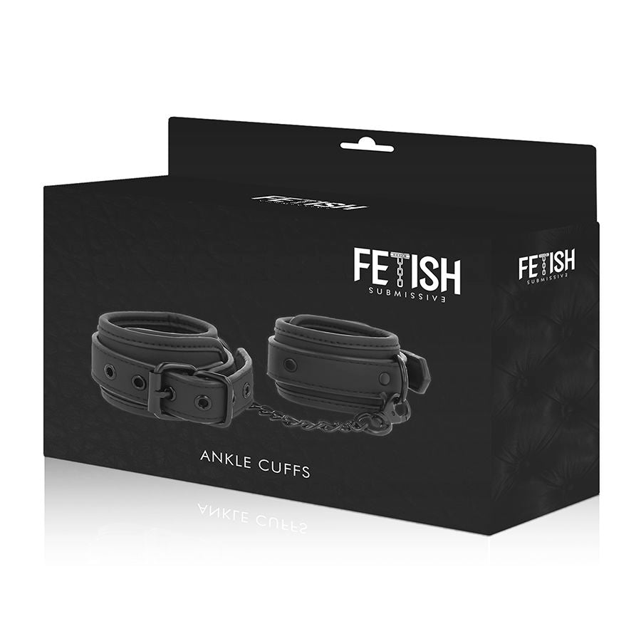 FETISH SUBMISSIVE - KNÖCHELSTZE AUS VEGANEM LEDER MIT NOPRENE-FUTTER – BDSM-Zubehör Bild 9