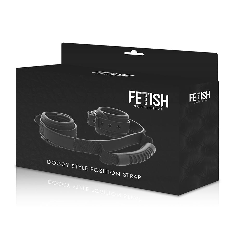 FETISH SUBMISSIVE - HANDSCHELLEN MIT NOPRENE-FUTTER UND GRIFF hochwertiges Zubehör