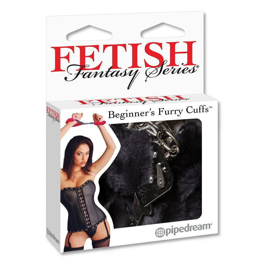 FETISH FANTASY SERIES - FURRY MANSCHETTEN SCHWARZ – BDSM-Zubehör Bild 1