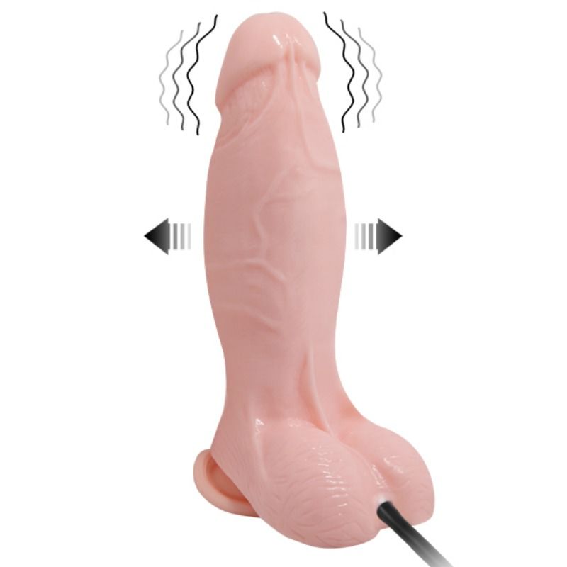 BAILE - REALISTISCHER VIBRIERENDER UND AUFBLASBARER DILDO 18.8 CM Produktansicht und Details
