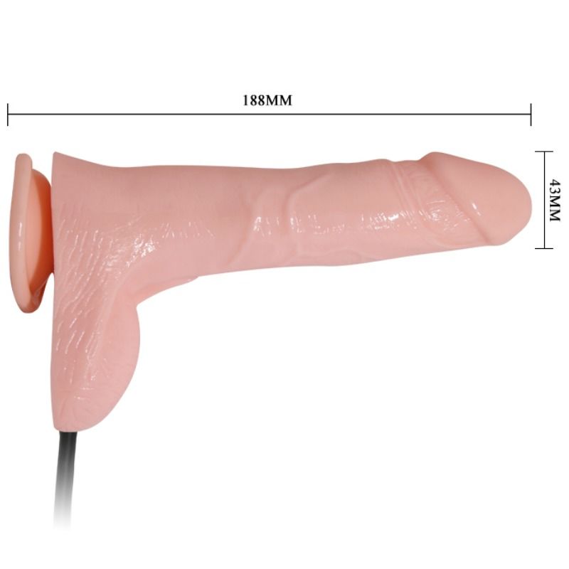 BAILE - REALISTISCHER VIBRIERENDER UND AUFBLASBARER DILDO 18.8 CM für sinnliche und diskrete Momente