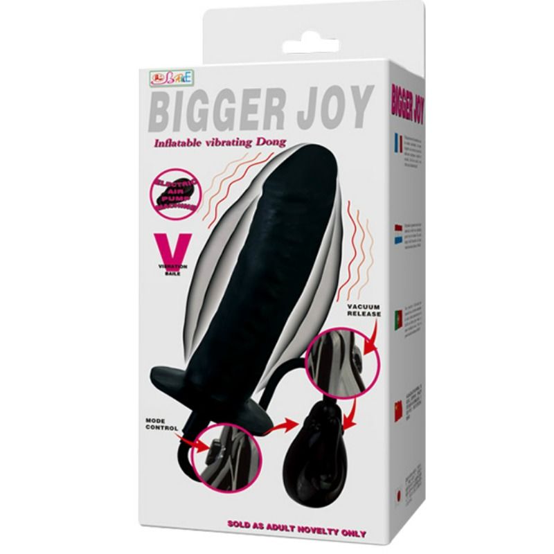 BAILE - BIGGER JOY AUFBLASBARER DILDO MIT VIBRATION 16 CM bei Secret Pulse im Erotikshop