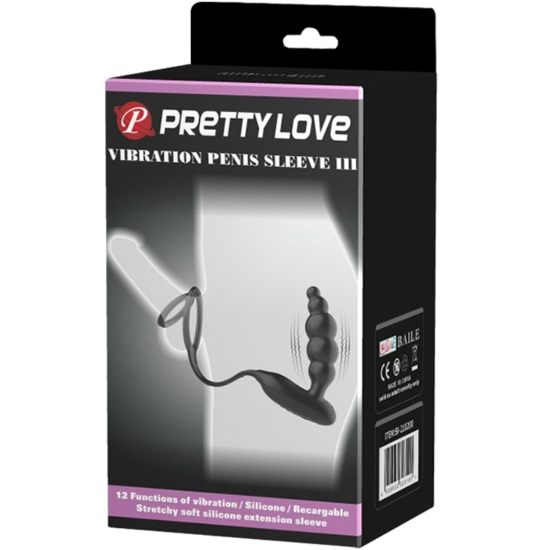 PRETTY LOVE - PENISRINGE MIT VIBRATOR-PLUG hochwertiges Zubehör