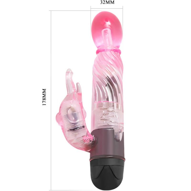Baile Rabbit Vibrator Rosa – 10 Modi, rotierend, G-Punkt & Klitoris, wasserfest Produktansicht und Details