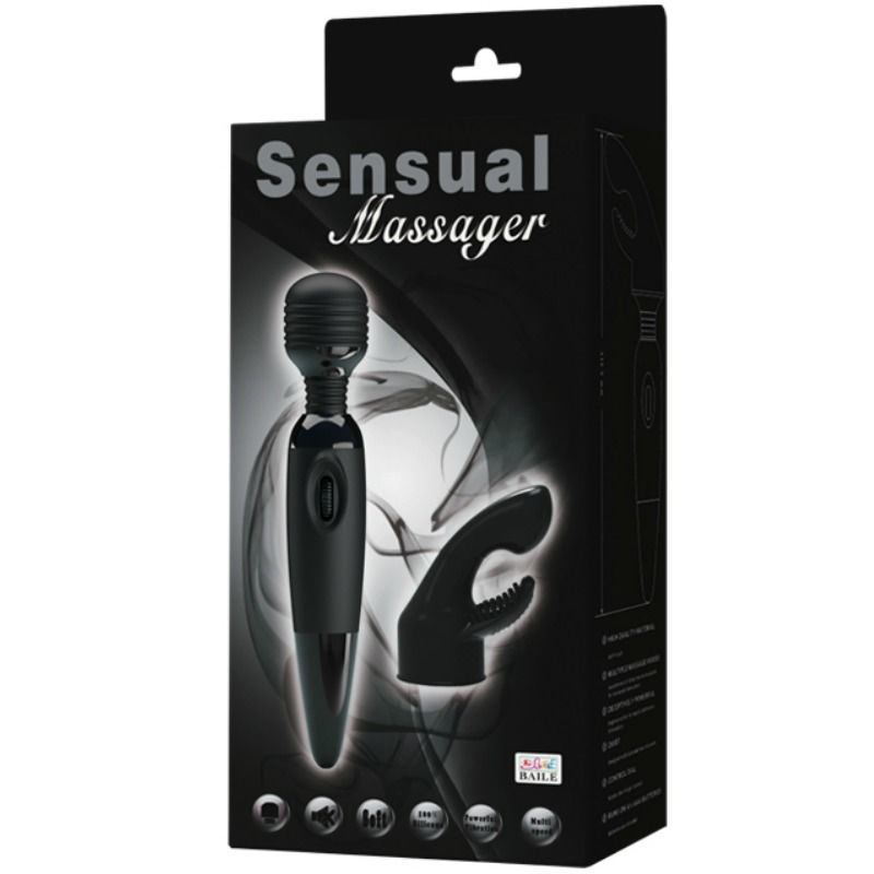 BAILE - SINNLICHER MASSAGER MIT AUSWECHSELBAREM KOPF Massager Vibrator Produktansicht und Details