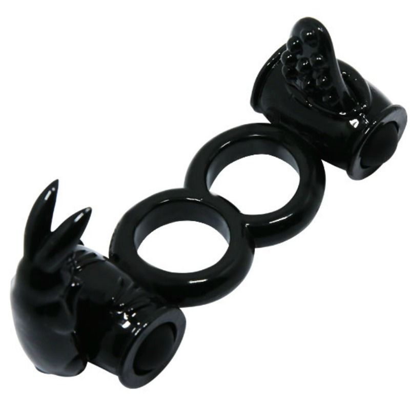 BAILE - SWEET RING DOPPELRING MIT DOPPELHASEN – Erotik-Zubehör Bild 1