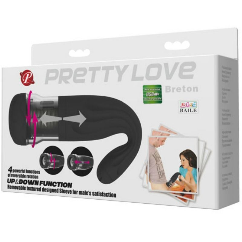 PRETTY LOVE - BRETON MULTIFUNKTIONS-WIEDERAUFLADBARER MASTURBATOR Produktansicht und Details