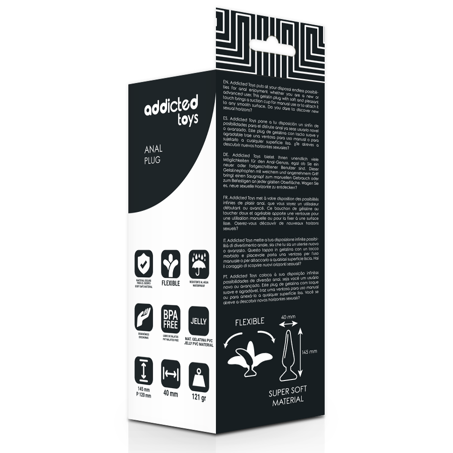 ADDICTED TOYS - ANALPLUG 14.5 CM SCHWARZ für sinnliche und diskrete Momente