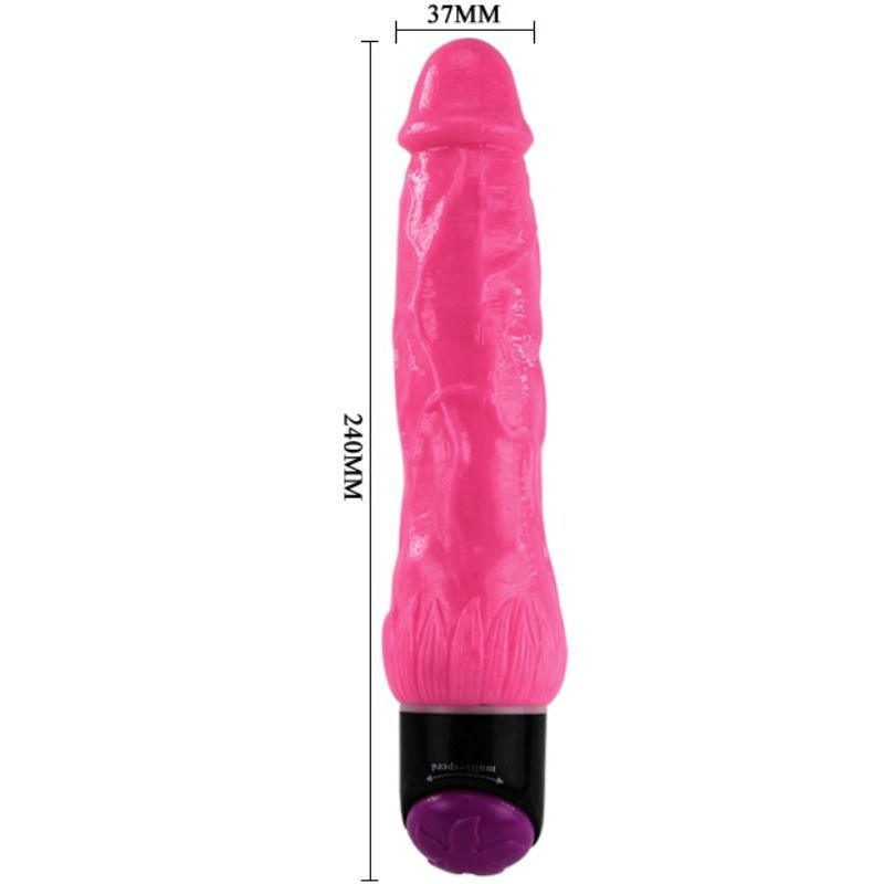 BAILE - BUNTER SEX LILA REALISTISCHER VIBRATOR 24 CM hochwertiges Sextoy bei Secret Pulse