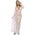 SUBBLIME - DRESSES LANGE RMEL LANGES KLEID WEISS L / XL Dessous-Kleid Produktansicht