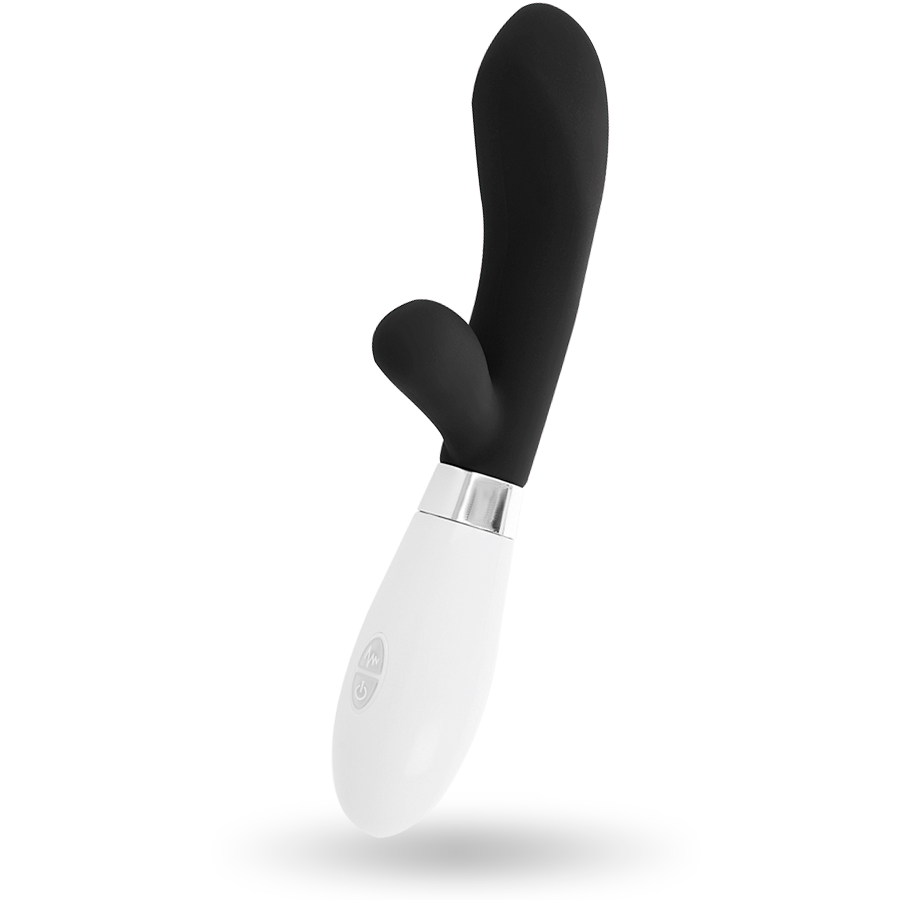 Glossy Jackson Rabbit Vibrator Schwarz – 10 Modi, Dual-Motor, Silikon Produktansicht und Details