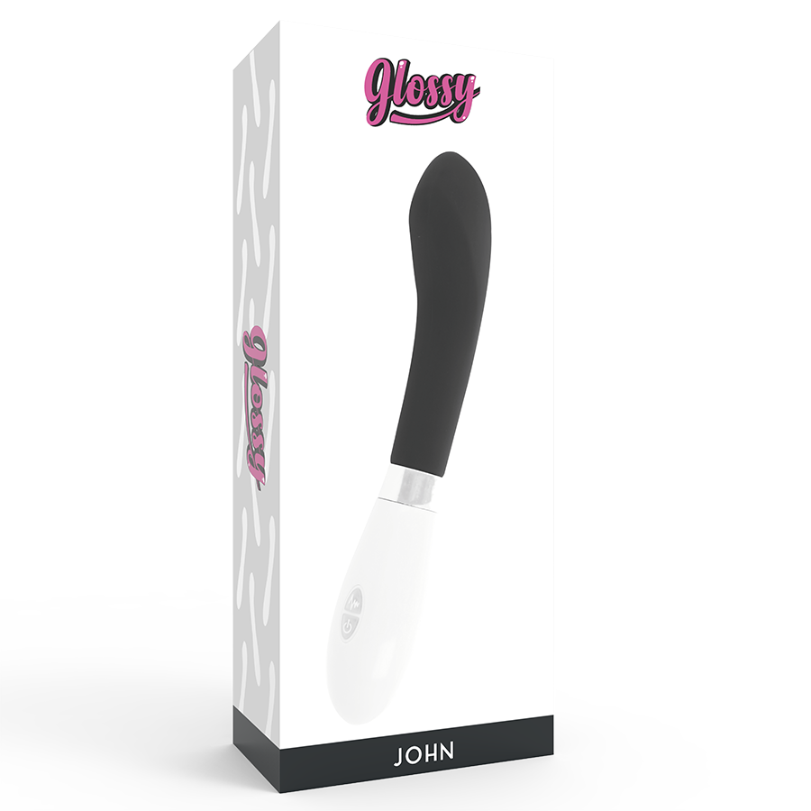 GLOSSY - JOHN VIBRATOR SCHWARZ für intensive Stimulation und Self-Love