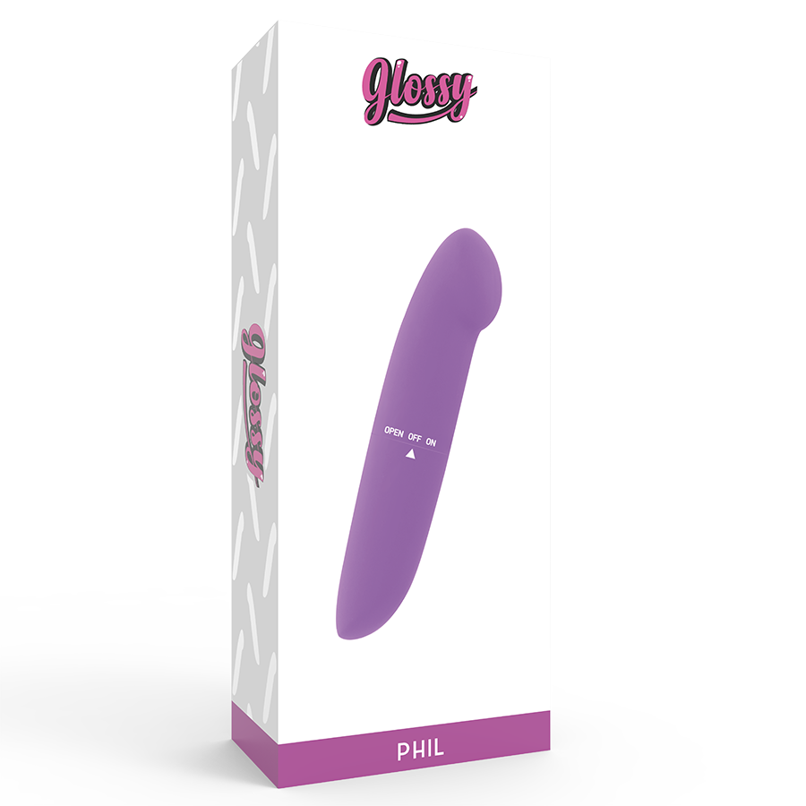 GLOSSY - PHIL VIBRATOR LILA hochwertiges Sextoy bei Secret Pulse