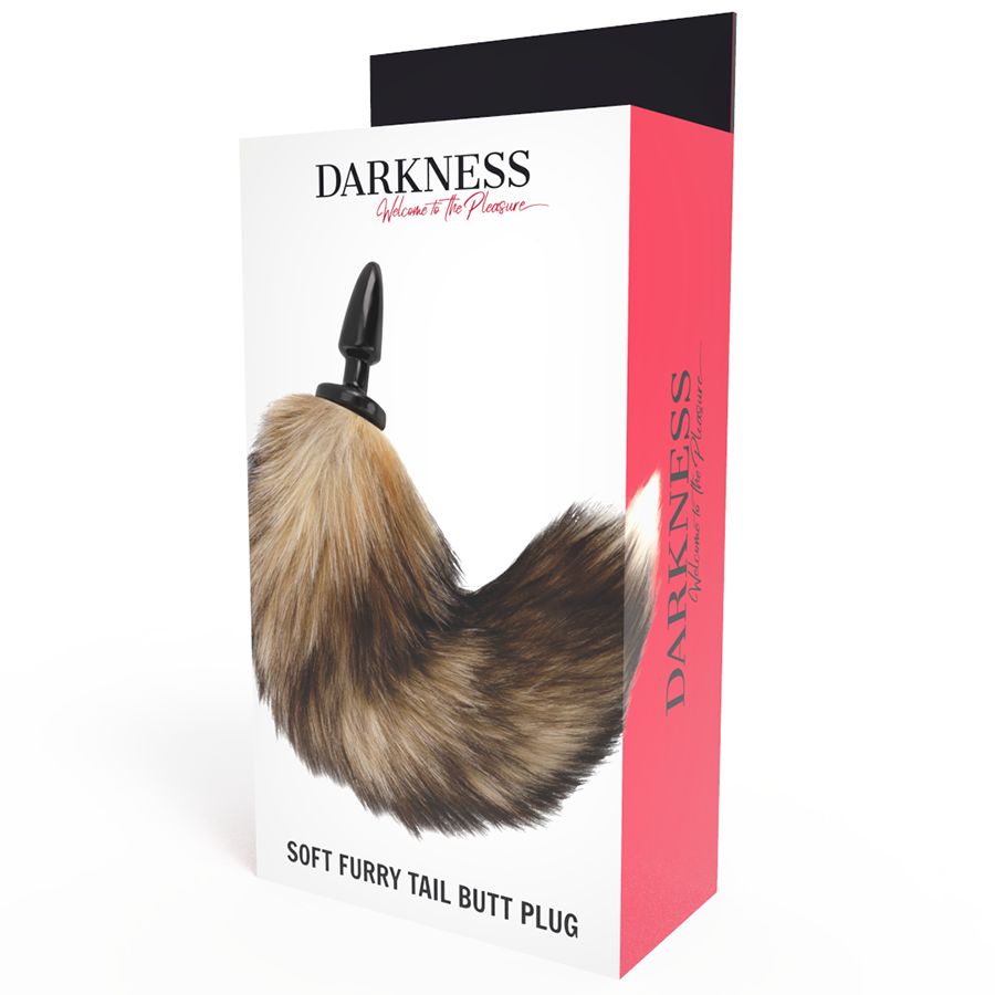 DARKNESS - NATÜRLICHER SCHWANZ MIT SILIKON-ANALSPlug 10 CM für sinnliche und diskrete Momente