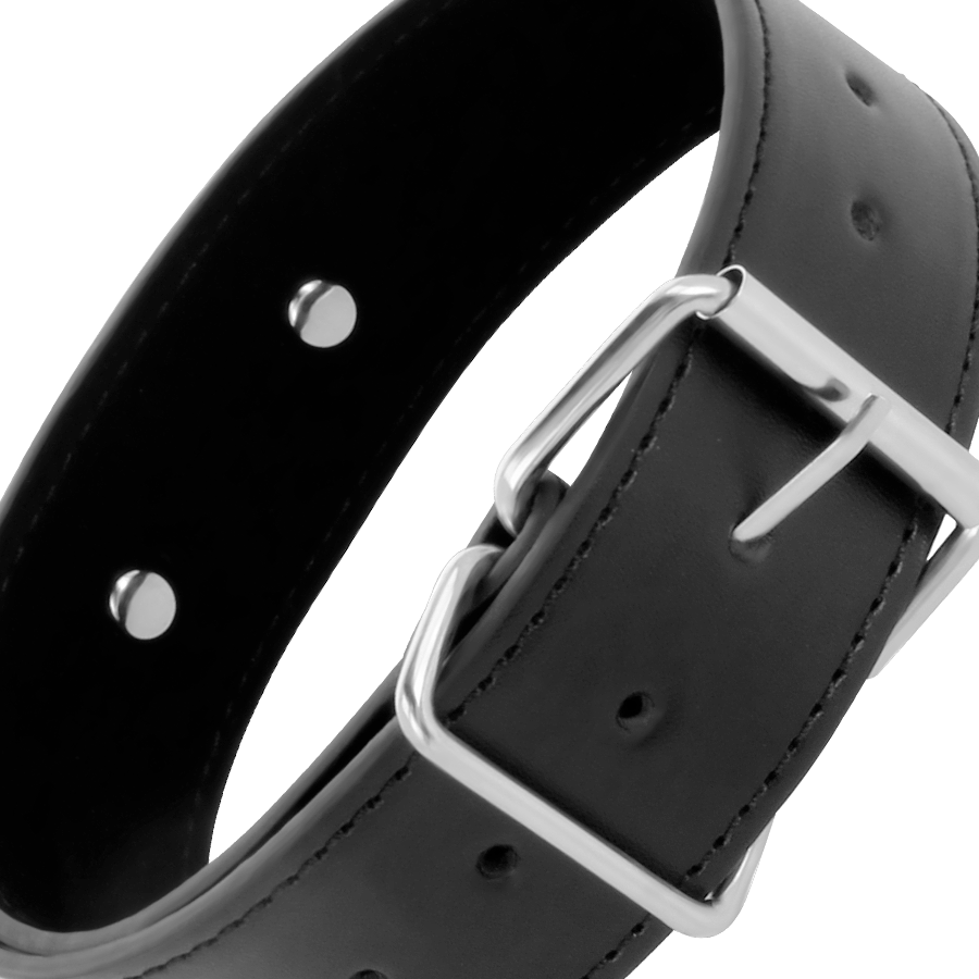 DARKNESS Posture-Halskette mit Lederkette – Gepolstert, PVC & Metall, BDSM | Secret Pulse bei Secret Pulse im Erotikshop