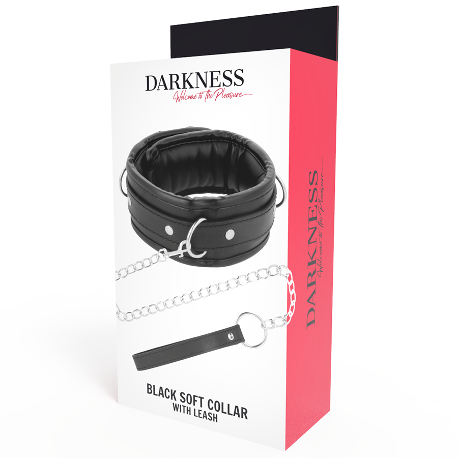 DARKNESS - WEICHE LEDER-HALSKETTE MIT KETTE – Erotik-Schmuck Bild 5