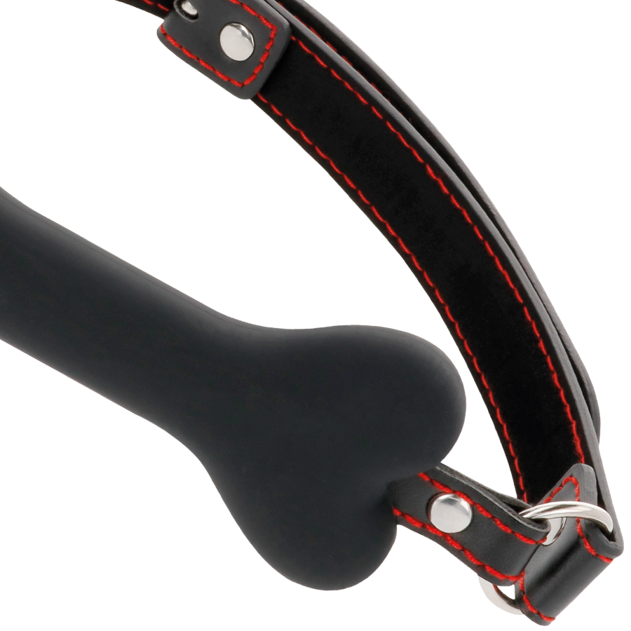DARKNESS - SCHWARZER KNOCHEN-SILIKON-Knebel bei Secret Pulse im Erotikshop
