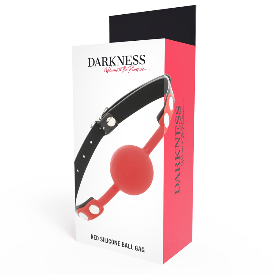 DARKNESS - KNEBEL AUS ROTEM SILIKON für sinnliche und diskrete Momente