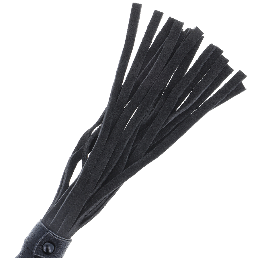 DARKNESS Schwarze Bondage-Peitsche mit Ledergriff – BDSM & Fetisch | Secret Pulse bei Secret Pulse im Erotikshop