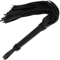 DARKNESS Schwarze Bondage-Peitsche 42 cm aus Leder – BDSM & Fetisch | Secret Pulse Bondage-Fessel diskret online kaufen