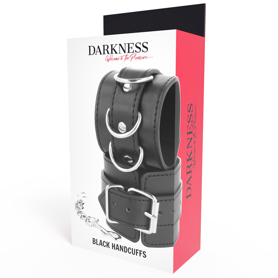 DARKNESS - SCHWARZE HANDSCHELLEN Bondage-Fessel diskret online kaufen