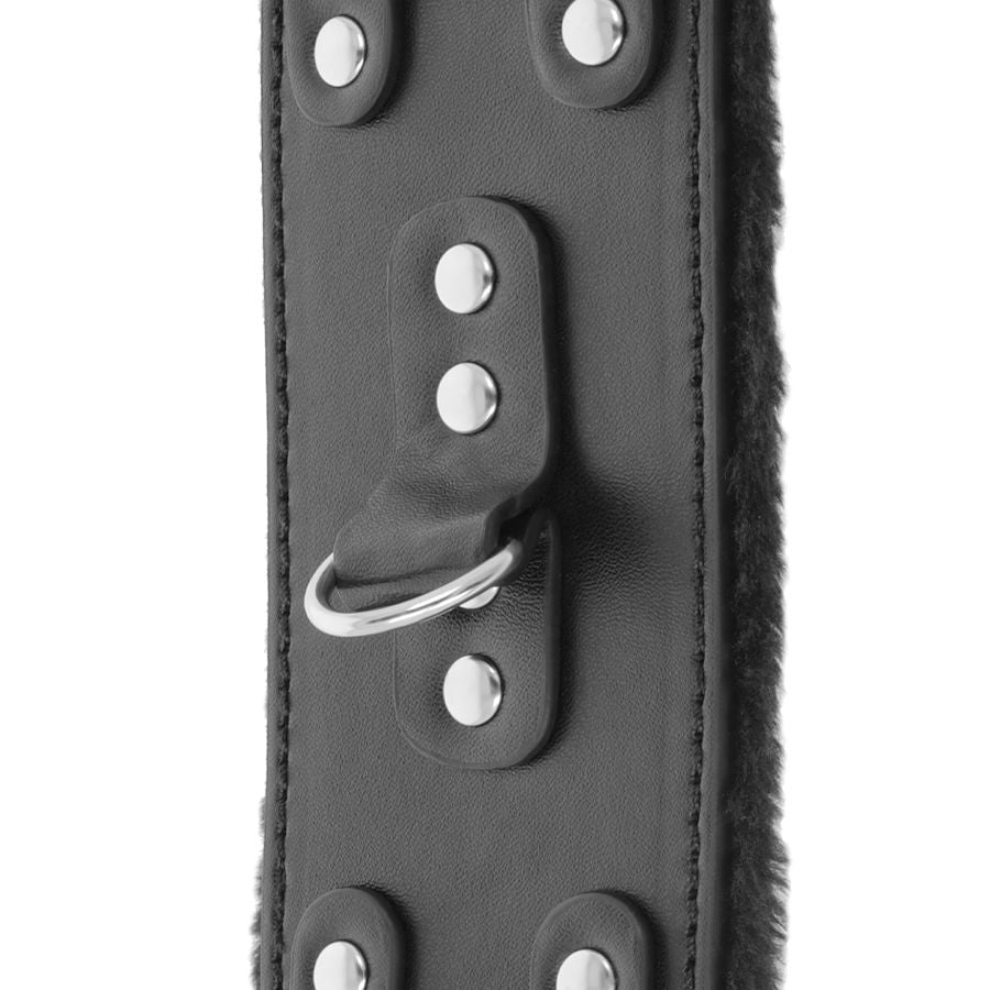 DARKNESS - SCHWARZE, VERSTELLBARE LEDERHANDSCHELLEN MIT FUTTER bei Secret Pulse im Erotikshop