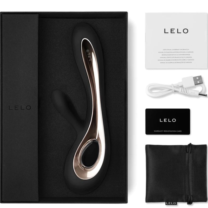LELO - SORAYA 2 SCHWARZER KANINCHENVIBRATOR für intensive Stimulation und Self-Love